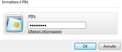 Inserire il PIN